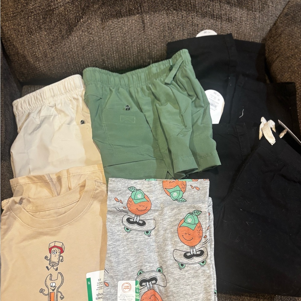 Kids' Black and Green Joggers